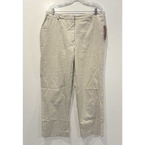 NWT JM‎ Collection Beige Khaki Chino Pants Womens Size 16 Short (1786) - Picture 1 of 6